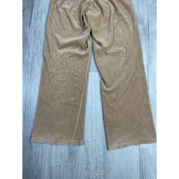 Vtg Juicy Couture Sweatpants Womens S Brown Velour Pocket Y2K Vintage Wide Leg R - Picture 12 of 13
